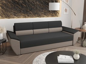 Pohovka trojsedačka Radiant Bis (čierna + capuccino). Akcia -20%. Vlastná spoľahlivá doprava až k Vám domov. 1056833