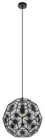 Eglo 39618 - Luster na lanku SKOURA 1xE27/60W/230V 41 cm čierna