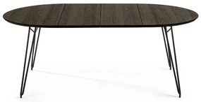 Okrúhly rozkladací jedálenský stôl s doskou v dekore jaseňového dreva ø 120 cm Norfort – Kave Home