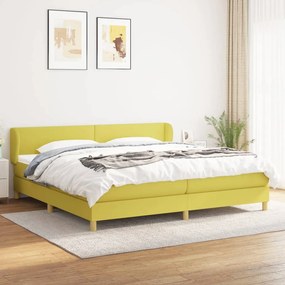 Boxspring posteľ s matracom zelená 200x200 cm látka 3126676