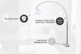 Stojacia lampa Big Bow biela 175-205cm