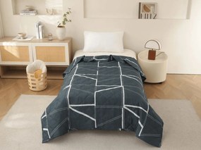 Letná prikrývka GRIDON 140x200 cm, čierna