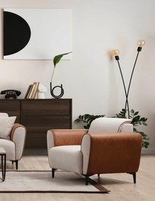 Křeslo Aren ekokůže skořicové/hnědé