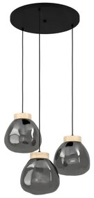 Eglo 390319 - Luster na lanku MAGACELA 3xE27/40W/230V dymová