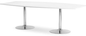 Rokovací stôl Flexus 2400x1200 FLEXUS, biela / chróm