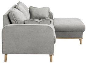 Svetlosivá rohová pohovka (pravý roh) Beata - Ropez