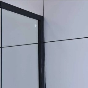BPS-koupelny Päťuholníkový sprchovací kút HYD-PK4026B 90x90 čierna/transparent - bez vaničky