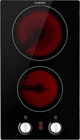 Klarstein EasyCook Domino, sklokeramická varná doska, 3000 W, otočný regulátor, čierna
