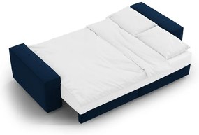 Tmavomodrá zamatová rozkladacia/s úložným priestorom pohovka 247 cm Jodie – Micadoni