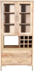 XXXLutz VITRÍNA, mangové drevo, 90/192/40 cm MID.YOU - Sklenené vitríny - 002367014701