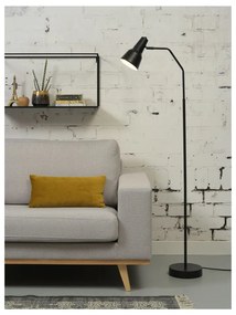 Čierna stojacia lampa s kovovým tienidlom (výška 140 cm) Valencia – it's about RoMi