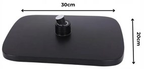Erga Sami, dažďová hlavová sprchová hlavica 30x20 cm, čierna matná, ERG-YKA-BP.SAMI-XL-BLK