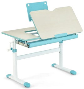 Výškovo nastaviteľný detský stôl, s naklápacou doskou | modrý