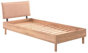 Jednolôžková posteľ z dubového dreva s roštom 90x200 cm v prírodnej farbe Forrest – Vipack