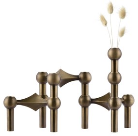Stoff Nagel Dizajnová vázička STOFF Nagel Bronzed Brass
