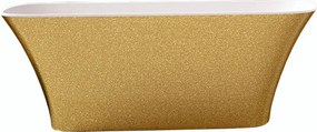 Besco Voľne stojaca vaňa z liateho mramoru Assos S-Line Glam 160x70 BESCO-Rozmery: 160x70, BESCO-Farba: Biela/grafit