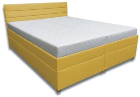 Manželská posteľ 160 cm Zulma (horčicová) (s roštom, sendvičovým matracom Erik a úl. priestorom) . Vlastná spoľahlivá doprava až k Vám domov. 1004720