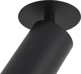 Sada 6 moderných zapustených bodových svetiel čierna GU10 50mm IP44 - Chels