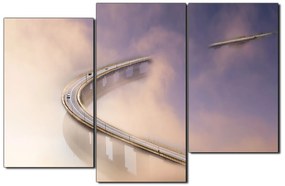 Obraz na plátne - Most v hmle 1275C (105x70 cm)