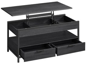 Konferenčný stolík so zdvíhacou doskou NYRO čierny