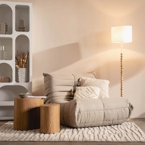 Designové křeslo Fugi béžovo-šedé