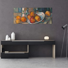 Obraz - Paul Cézanne, Still Life with Milk Jug and Fruit, reprodukcia (120x50 cm)