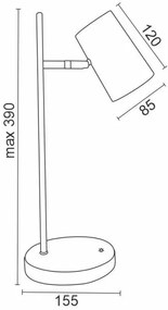 LED Stmievateľná dotyková stolná lampa ALICE LED/5W/230V biela