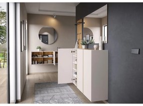 Krémová predsieňová skrinka 138x55x29 cm Libbiano – Germania