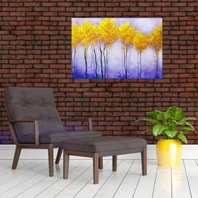 Obraz žltých stromov (90x60 cm)