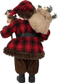Vianočné dekorácie otec Santa Claus v kabáte s darčekmi - 18*10*27 cm