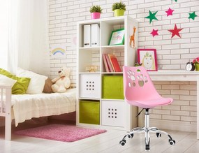 Ružová otočná stolička Grover