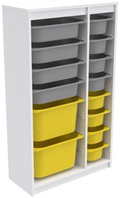 Organizér na hračky Dremonka 6 (biela + sivá + žltá). Akcia -22%. Vlastná spoľahlivá doprava až k Vám domov. 1124282