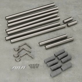 Oceľová roztiahnuteľná garniža 163 - 325 cm Zen – Umbra