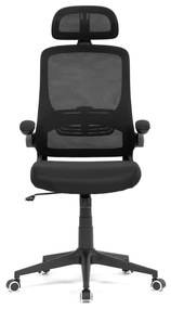 Kancelárska otočná stolička OLGA — sieť, čierna