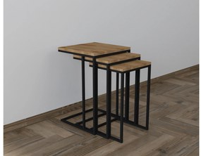 Set 3ks. konferenčných stolíkov Siloto (čierna + oud). Vlastná spoľahlivá doprava až k Vám domov. 1094344