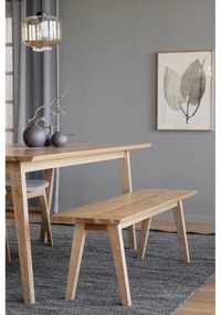 Drevená jedálenská lavica v dubovom dekore Rowico Melfort, 144 x 38 cm