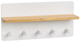 Biely nástenný vešiak s poličkou – Casa Selección
