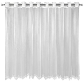 ZÁCLONA NA KRÚŽKOCH ELLIE 350X145 CM BIELA