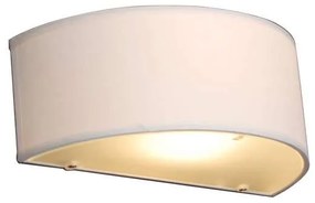 Rustikálna nástenná lampa polkruhová krémová - Drum