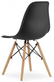 Set jedálenských stoličiek OSAKA čierne (hnedé nohy) 4ks