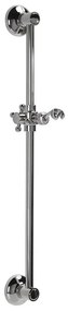 Nástenná mosadzná sprchová tyč v lesklo striebornej farbe s posuvným držiakom 67 cm Antea – Sapho