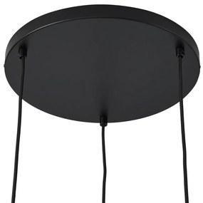 Retro závesná lampa čierna s oranžovou 3-svetlá - Felt