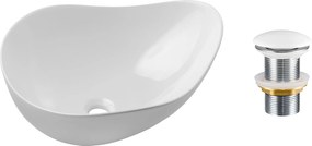 Comad Keramické umývadlo na dosku Cloud Free 51x39 + výpusť Click-Clack, biela