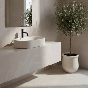 Rea Nadia, umývadlo na dosku 610x385x120 mm, imitácia kameňa, REA-U7341