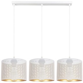 Luster na lanku ALDO 3xE27/60W/230V biela