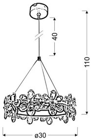 LED Luster na lanku ARVIN LED/14W/230V