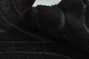 Kúpeľňový koberček SUPREME WAVES vlny, čierny kruh