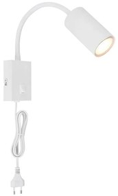 Globo 57911WW - Flexibilná nástenná lampa ROBBY 1xGU10/25W/230V biela 57911WW