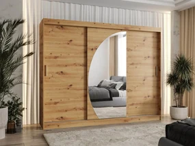 Skriňa so zrkadlom Grilion 250, zásuvka: nie, Farby: dub artisan