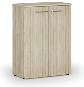Kancelárska skriňa s dverami PRIMO WOOD, 800 x 420 x 1087 mm, dub prírodný